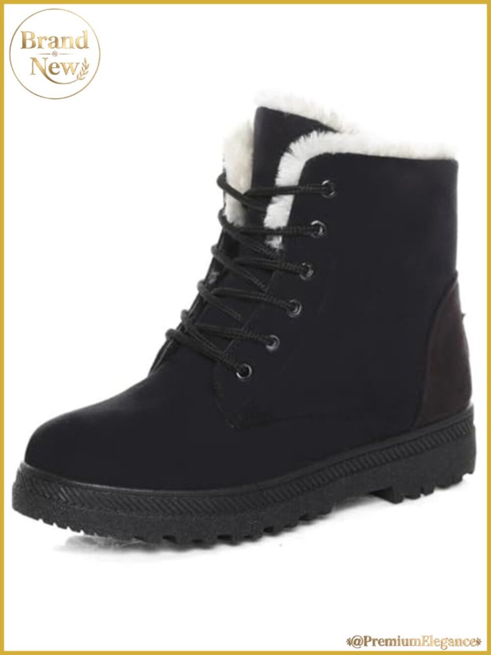 Suede Waterproof Lace Up Winter High Top Snow Boots